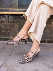 Novo Animal Wide Fit Illuminate Mary Jane Bow Slingback Mid Heel Courts - Image 1 of 1