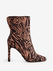 Novo Animal Wide Fit Kira Slim High Block Heel Square Toe Ankle Boots - Image 1 of 1