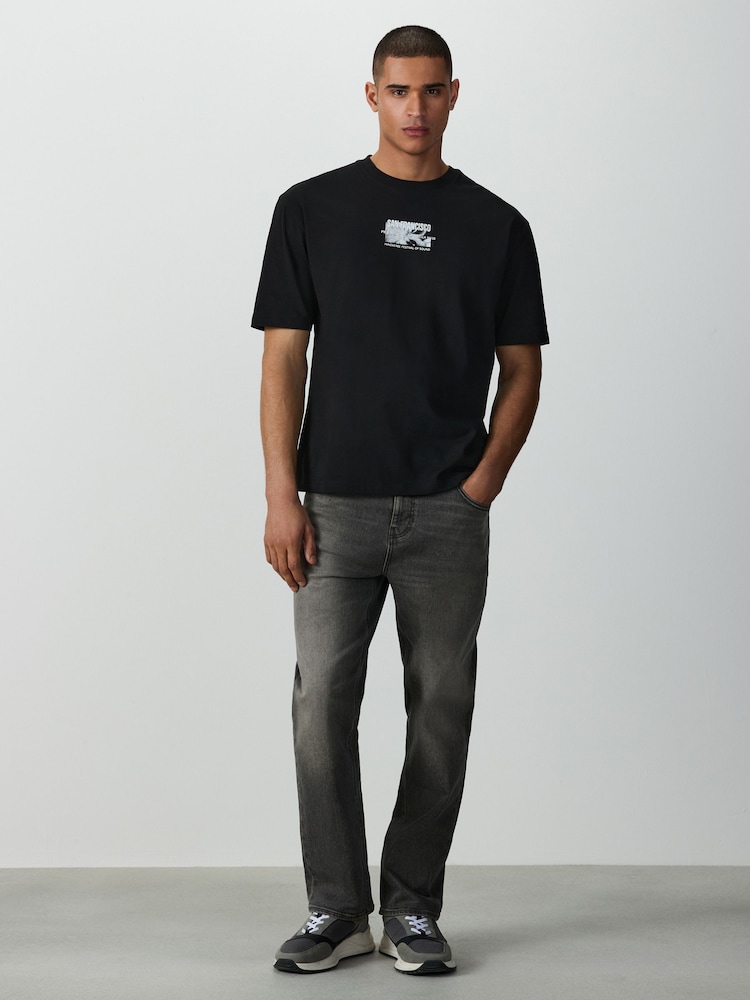 Black San Francisco Relaxed Fit Graphic Print Heavy Weight T-Shirt - Image 2 of 8