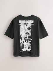 Black San Francisco Relaxed Fit Graphic Print Heavy Weight T-Shirt - Image 5 of 8