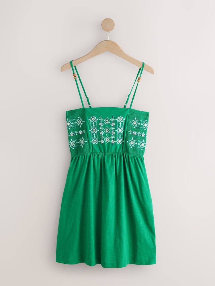 green mini summer dress Zennia Mini Gingham Dress main image 0