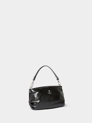 črna - Osprey London The Carina Leather Shrug Black Bag - Slika 2 iz 5