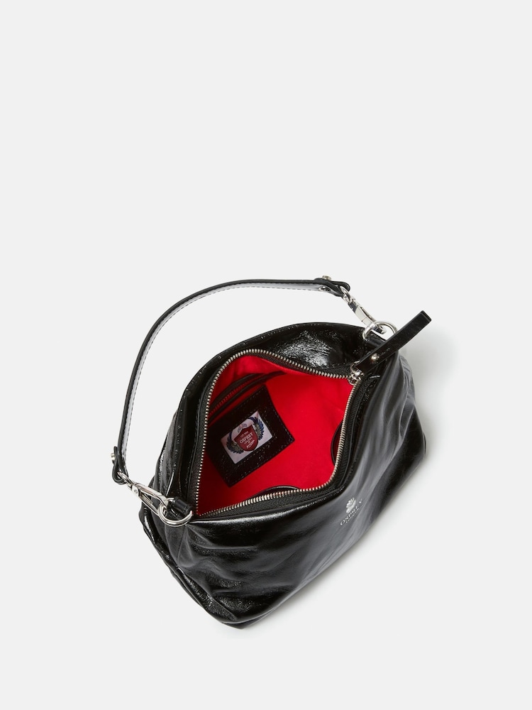 črna - Osprey London The Carina Leather Shrug Black Bag - Slika 5 iz 5