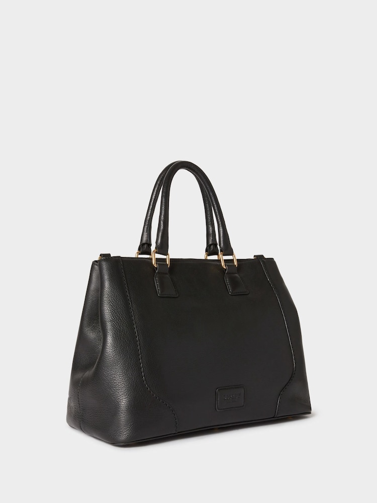 Osprey London The Oxford Leather Hobo Black Bag - Image 2 of 5 Osprey London The Oxford Leather Hobo Black Bag - Image 2 of 5