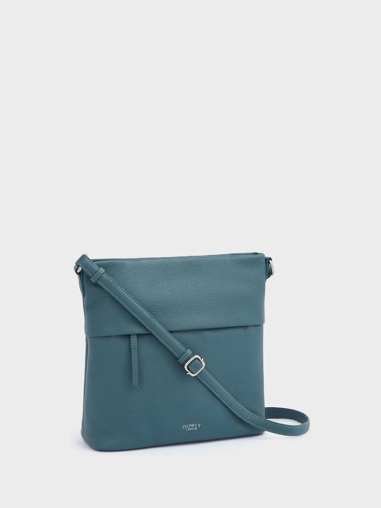 Osprey London Blue The Lyra Leather Crossbody Bag - Image 2 of 5