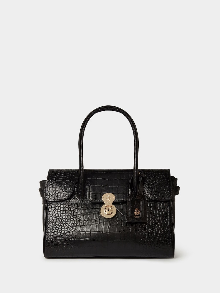 Osprey London The Weybridge Leather Shoulder Black Bag - Image 1 of 5 Osprey London The Weybridge Leather Shoulder Black Bag - Image 1 of 5
