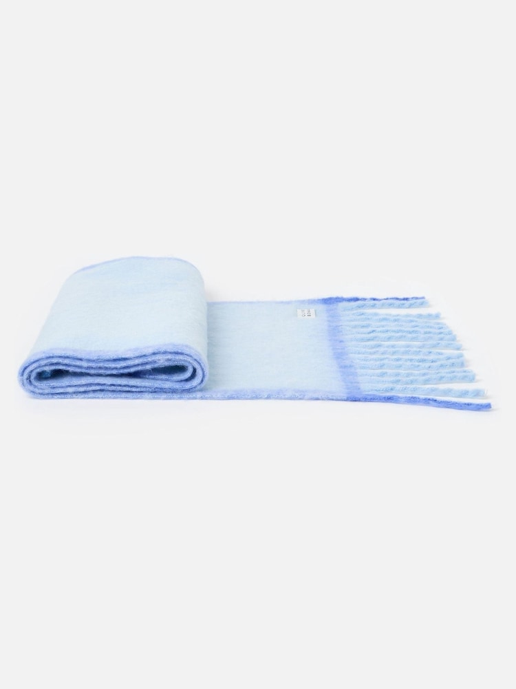 Oliver Bonas Blue Side Stripe Logo Heavyweight Scarf - Image 2 of 4