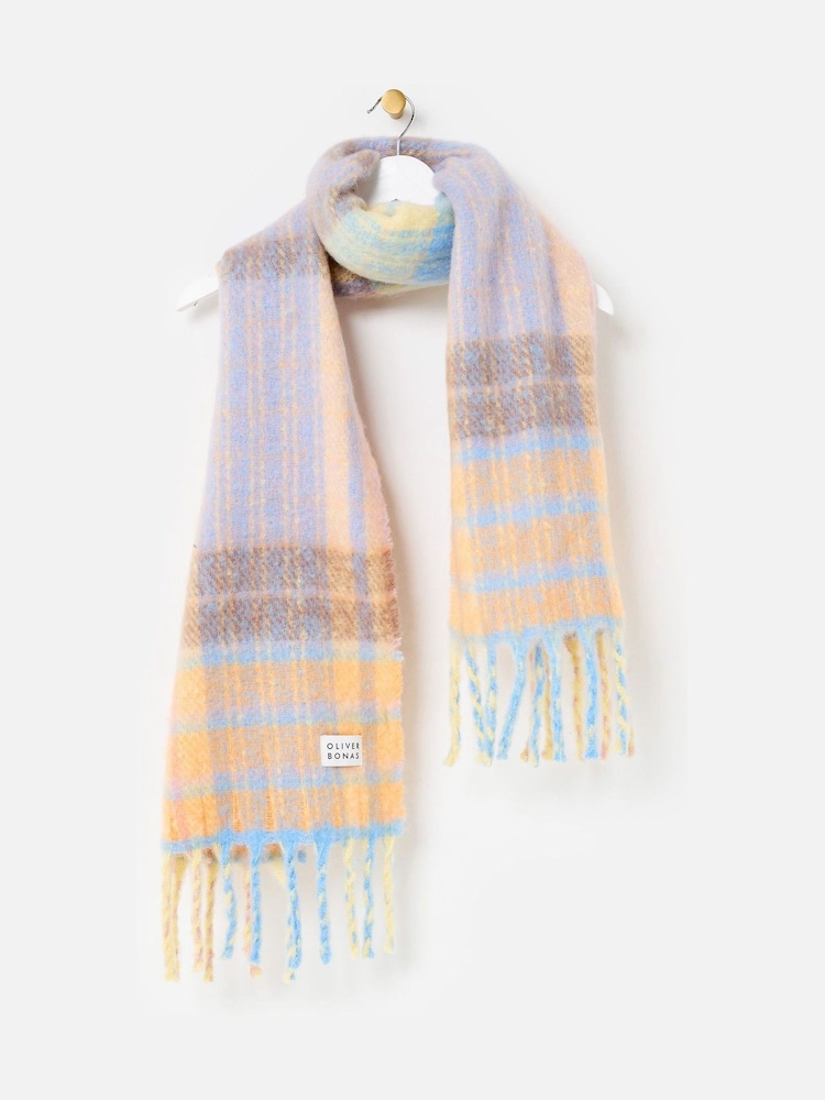 Oliver Bonas Checked Logo Heavyweight Scarf - Slika 2 iz 5