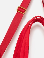 Oliver Bonas Red Nylon Weekend Bag - Image 5 of 6