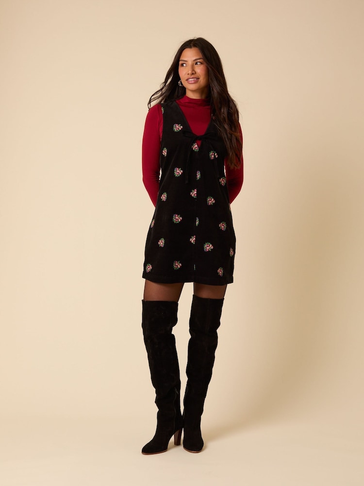 Nobodys Child Black Nila Pinafore Mini Dress - Image 2 of 6