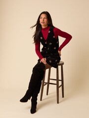 Nobodys Child Black Nila Pinafore Mini Dress - Image 3 of 6