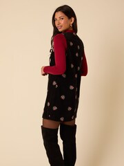 Nobodys Child Black Nila Pinafore Mini Dress - Image 4 of 6