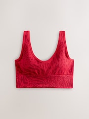 Red Animal Print Active Seamless Sports Bra - Image 5 of 7