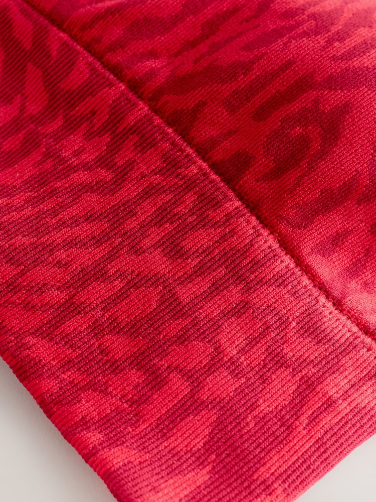 Red Animal Print Active Seamless Sports Bra - Image 7 of 7