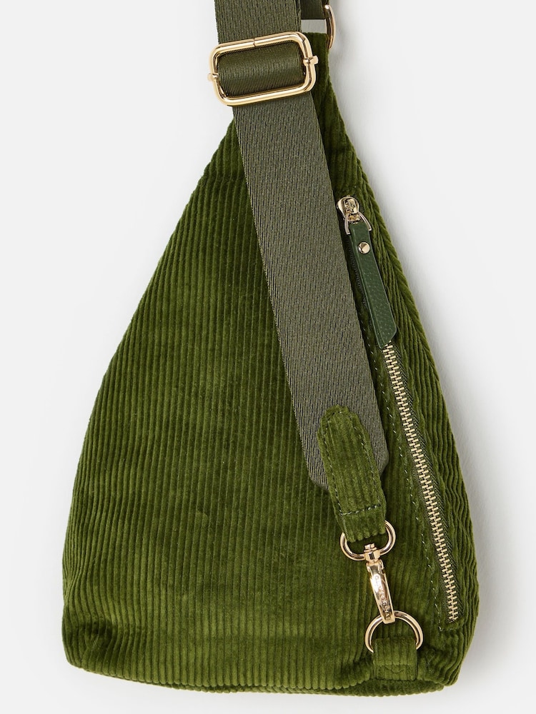 Oliver Bonas Green Corduroy Belt Bag - Image 6 of 6