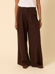 Nobodys Child Brown Arlo Pleat Front Trousers - Image 1 of 5