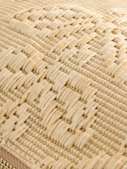 لون طبيعي - حقيبة صغيرة منقوشة بمظهر رافيا - صورة 6 من 7