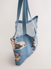 Print Cotton Shopper Bag - Image 2 of 5