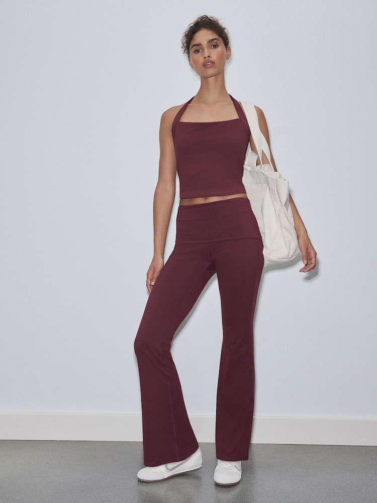 Burgunderrot - Active Balance Flared Leggings - Bild 1 von 8