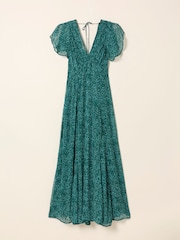 FatFace V&A | FatFace Maisie Green Seaflower Petite Maxi Dresses - Image 6 of 6