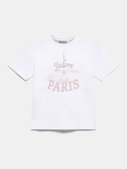 Mint Velvet White Cotton Graphic T-Shirt - Image 7 of 8
