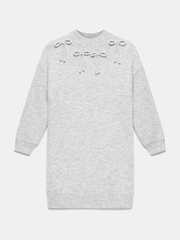 Mint Velvet Grey Knit Bow Jumper Dress - Image 7 of 8
