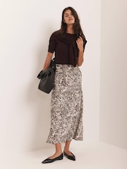Mint Velvet Natural Print Slip Skirt - Image 1 of 8