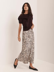 Mint Velvet Natural Print Slip Skirt - Image 6 of 8