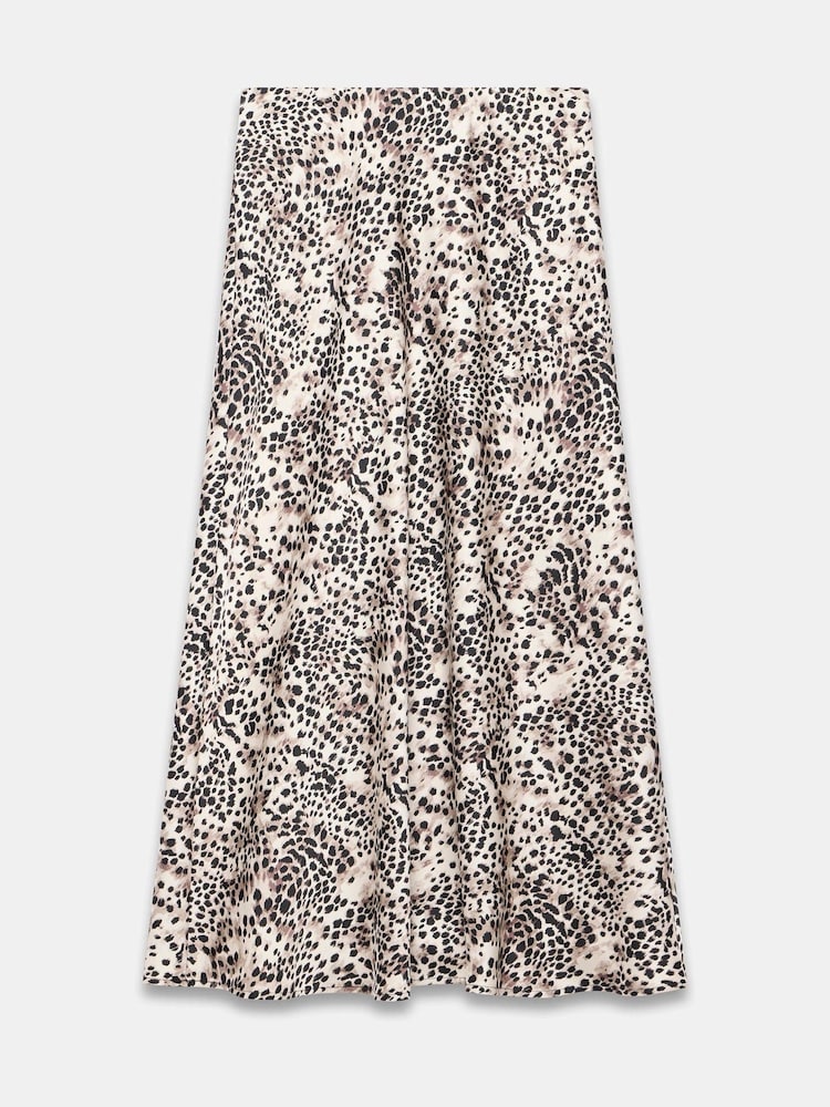 Mint Velvet Natural Print Slip Skirt - Image 8 of 8