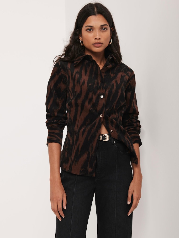 Mint Velvet Zebra Print Corduroy Shirt - صورة 2 من 7 Mint Velvet Zebra Print Corduroy Shirt - صورة 2 من 7