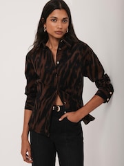 Mint Velvet Zebra Print Corduroy Shirt - Imagen 3 de 7