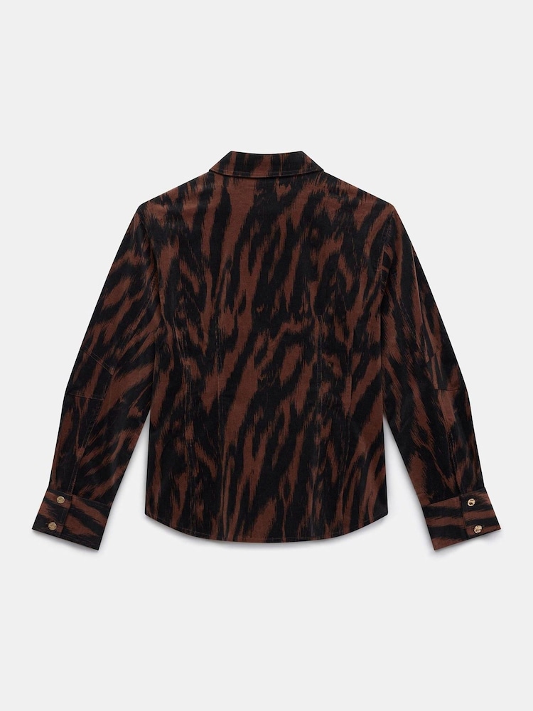 Mint Velvet Zebra Print Corduroy Shirt - صورة 7 من 7 Mint Velvet Zebra Print Corduroy Shirt - صورة 7 من 7