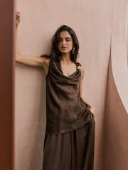 Friends Like These Sleeveless Hardware Satin Blouse - Image 3 of 4