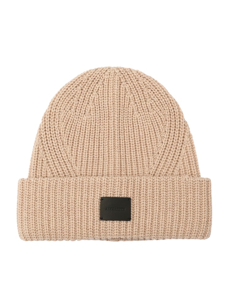 AllSaints Pink Traveling Rib Beanie - Image 1 of 4 AllSaints Pink Traveling Rib Beanie - Image 1 of 4