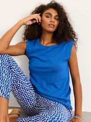 FatFace Tia Cobalt Blue Jersey Tank - Image 1 of 6