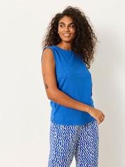 FatFace Tia Cobalt Blue Jersey Tank - Image 3 of 6