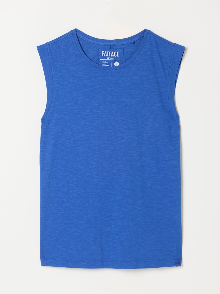 FatFace Tia Cobalt Blue Jersey Tank - Image 6 of 6 FatFace Tia Cobalt Blue Jersey Tank - Image 6 of 6