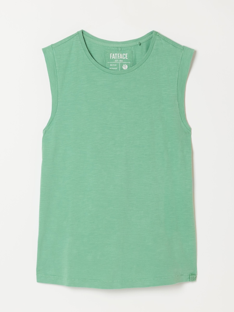 FatFace Tia Dusky Green Jersey Tank - Image 6 of 6
