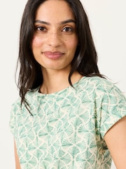 FatFace Ivy Ivory Fan Geo T-Shirt - Image 4 of 6