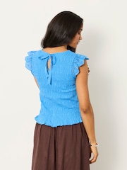 FatFace Betty Blue Shirred Top - Image 2 of 6
