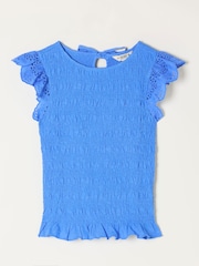 FatFace Betty Blue Shirred Top - Image 6 of 6