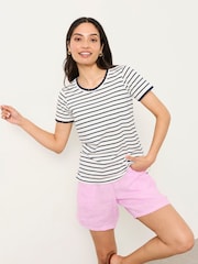 FatFace Natalie Ivory Scalloped Edge T-Shirt - Image 4 of 6