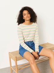 FatFace Breton Multi Embroidered T Shirt - Image 4 of 5