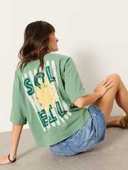 FatFace Kate Green Soleil Graphic T Shirt - Image 6 of 8