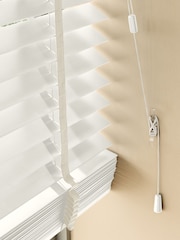 Cream Divine Made To Measure 50mm Starwood 25mm Linen Taped Venetian Blinds - Image 5 of 6