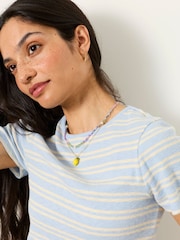 FatFace Celia Blue Stripe Short Sleeve T-Shirt - Image 3 of 5