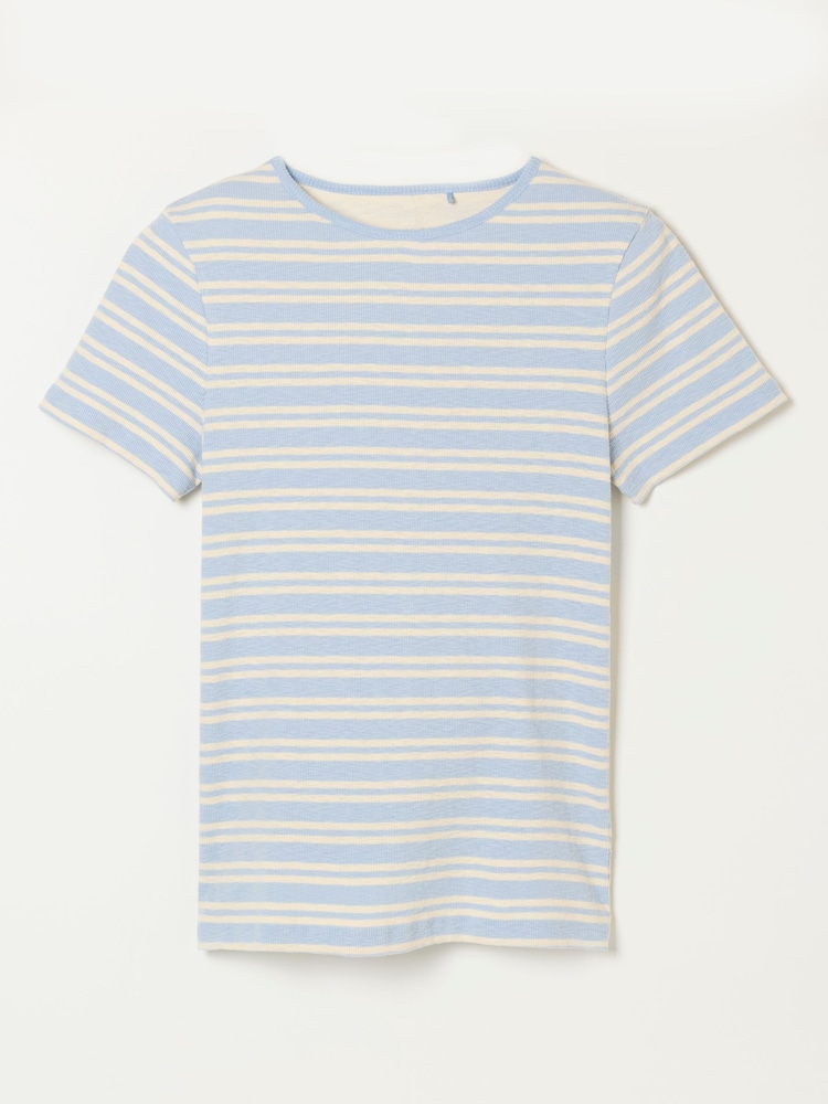 FatFace Celia Blue Stripe Short Sleeve T-Shirt - Image 5 of 5 FatFace Celia Blue Stripe Short Sleeve T-Shirt - Image 5 of 5