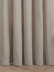 Furn Natural Soft Chenille 100% Blackout Pencil Pleat Curtains - Image 6 of 8
