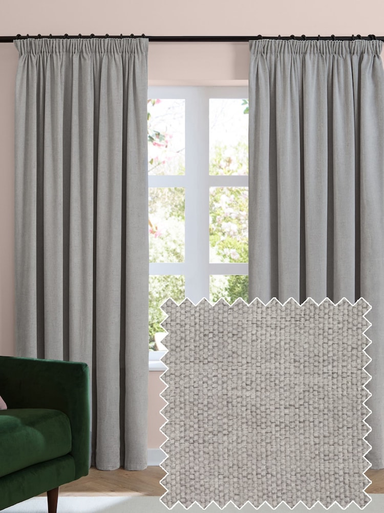 Furn Soft Chenille Lined Pencil Pleat Curtains - Bild 1 von 7