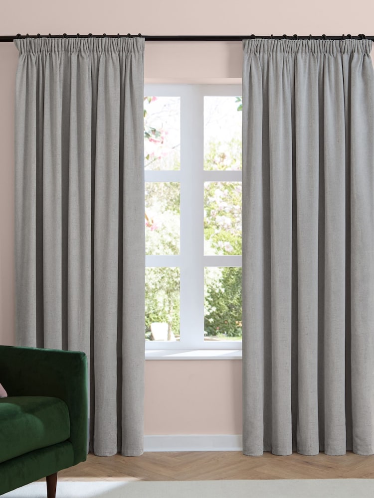 Furn Soft Chenille Lined Pencil Pleat Curtains - Bild 2 von 7